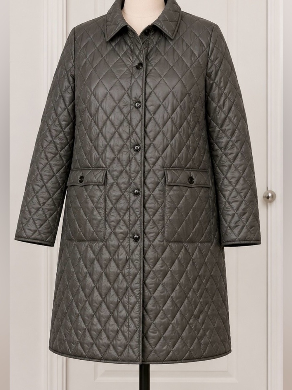 Quilted Gray Coat